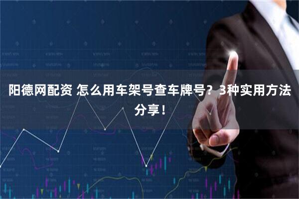 阳德网配资 怎么用车架号查车牌号？3种实用方法分享！